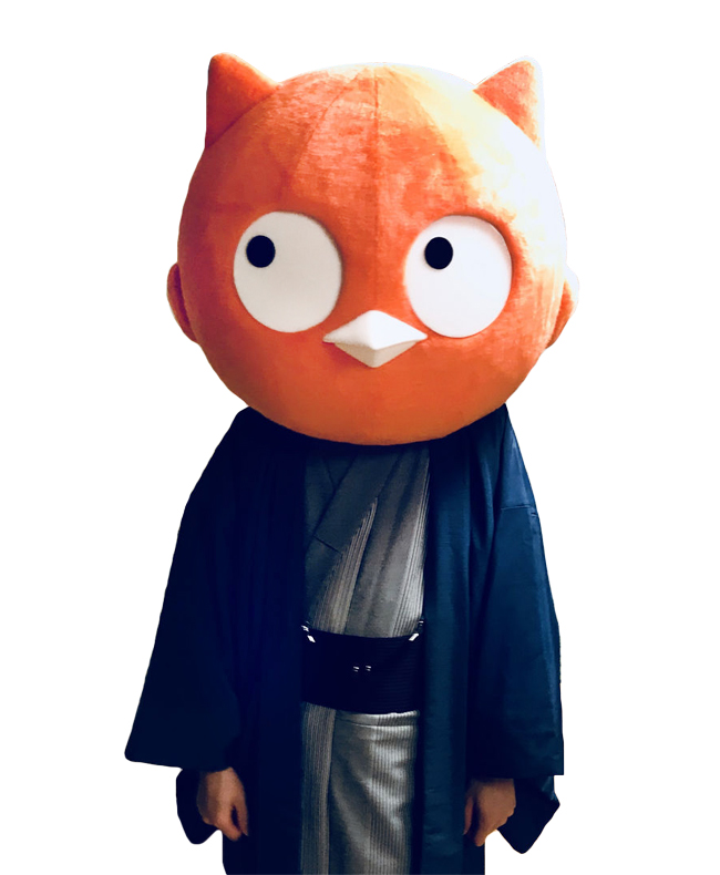 オレンジ色のフクロウ（仮）